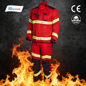 Trajes <span class=keywords><strong>de</strong></span> Bombero <span class=keywords><strong>de</strong></span> Primera Calidad con Material Nomex, Baja Contracción Térmica, Protección Contra Arco <span class=keywords><strong>El</strong></span>éctrico, Certificación NFPA 2112 - Product Image 2