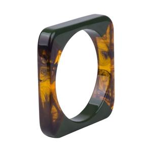 Round Green Resin Jewelry Handicraft Best <b>Cuff</b> <b>Bracelet</b> Bangles for Women Best for Sale Product <b>Fashion</b> Jewelry - Product Image 2