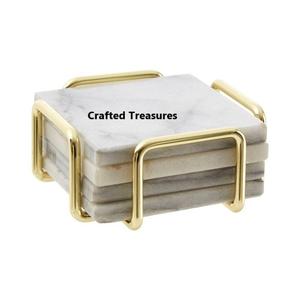 Juego de posavasos de resina de mármol de lujo personalizado, 4 Uds., taza de café, taza de té, alfombrilla para cafetería, mesa de comedor, Bar en casa, posavasos de lujo personalizables - Product Image 4