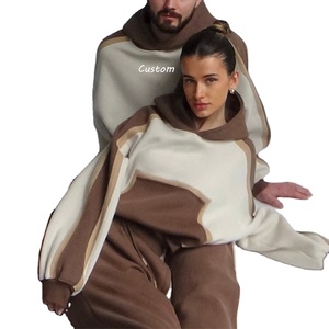 Ropa de Mujer a Precio Económico, Top Corto, Sudadera con Bloques de Color, Bolsillo Tipo Canguro, Cordones, Conjunto de Sudaderas para Mujer y Hombre - Product Image 1