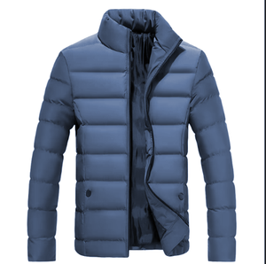 Cold Weather Puffer Jacket Men <b>Quilted</b> <b>Thick</b> Insulated Coat Lightweight Stylish Fashionable Streetwear Winter Wear - Product Image 1