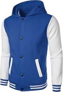 HOOD CREW Veste de sport décontractée pour hommes Varsity Hooded Letterman Brodé Design Tie Dye Pocket Pull Style Winter - Product Image 2