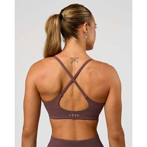 Sujetador deportivo acolchado Pinnacle Plus Size con cremallera frontal, algodón transpirable, estampado ligero (XS-XL) - Product Image 6