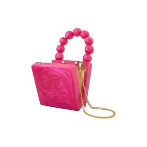 Greatest Mother of Pearl Resin <b>Clutch</b> <b>Embellished</b> with Metal & Stone Embroidery Elegant Ladies Handbag for Evening Occasions - Product Image 2