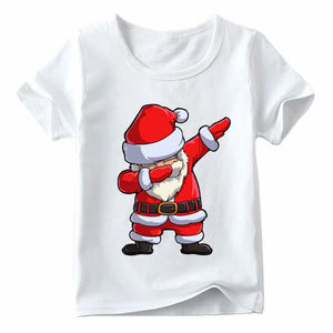 T-shirt de Noël à manches courtes en coton 100% tricoté, col roulé, imprimé pour homme, neuf - Product Image 2