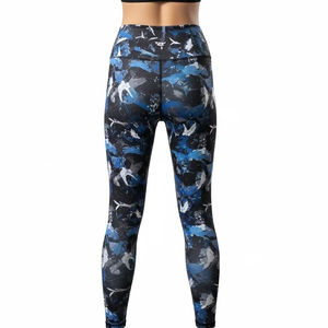 Anti Bacterial Spandex Yoga Leggings Women Compression Pants Stretch Fitness <b>Tights</b> with Heat Transfer Printing for Gym Workout - Product Image 5