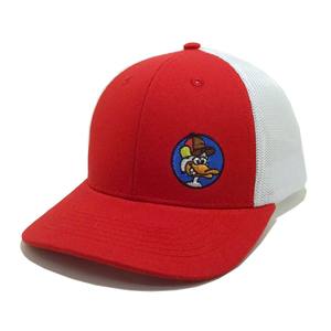 Casquette de camionneur en polyester rouge en maille blanche respirante casquette de baseball brodée de dessin animé personnalisé 6 panneaux mode Gorras Vietnam OEM - Product Image 1