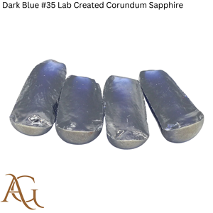 Azul Oscuro # 35 bolas de zafiro de corindón cultivado en laboratorio, sintético, de fusión por llama, gema simulada para corte lapidario - Product Image 4