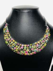 ชุดต่างหูสร้อยคอ3ชิ้นทำจากเงินแท้925อัญมณีทัวร์มาลีนธรรมชาติของขวัญที่ไม่เหมือนใครสำหรับทุกโอกาส - Product Image 5