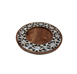 Marvelous Design Chocolates Dates Plate Wooden And Mother Of Pearl Serving Plate For Wadding <b>Party</b> Dinnerware <b>Food</b> Plate - Product Image 6