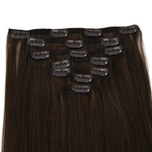 Extensions de cheveux humains chinois KSWIGS, double trame, clips en dentelle, Remy, 100% cheveux humains, texture lisse, résistantes à la perte - Product Image 1