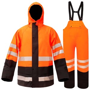 Traje Impermeable de PVC, Chaqueta Ligera Reflectante y Pantalones con Peto para Motociclistas, Pesca, Camping, Ciclismo, Todas las Estaciones - Product Image 1
