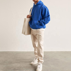 เสื้อฮู้ดผ้าฝ้ายเฮฟวี่เวทสำหรับผู้ชายเสื้อฮู้ดโอเวอร์ไซส์แบบปักโลโก้ตามสั่ง500 GSM - Product Image 2