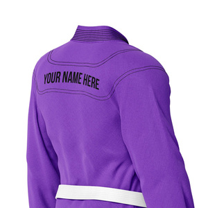 Kimono de Jiu-Jitsu Professionnel Violet - Confort Supérieur, Respirant, Léger, 100% Coton, Uniforme de Combat avec Accent Ceinture Blanche - Product Image 5