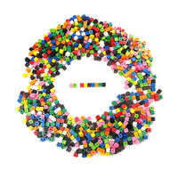 Blocs de comptage d'apprentissage des mathématiques, compteurs de cubes de liaison, kit de liaison de mathématiques en plastique, cubes empilables imbriqués