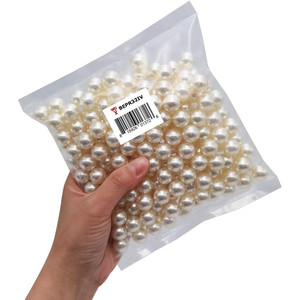 BEPR32IV - Perles en plastique imitation nacre non percées, couleur ivoire moyen - 1/2, 14 mm - Product Image 2