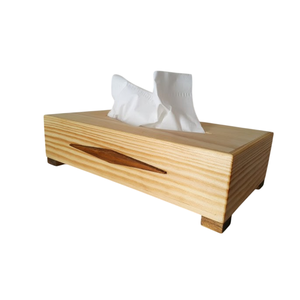 Dispensador de papel tisú de madera natural hecho a mano, soporte de pañuelos rectangular duradero y respetuoso con el medio ambiente para baño, cocina y coche - Product Image 5