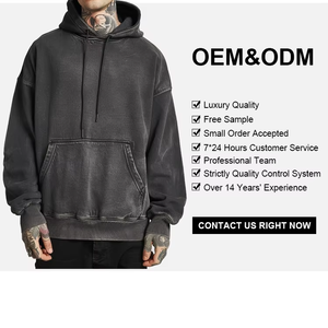 Drop Shoulder Thickening Stripes on Arm Men Fashion Blank Black Long Sleeve Men Designer Hoodie Custom Men's Hoodie - Product Image 6