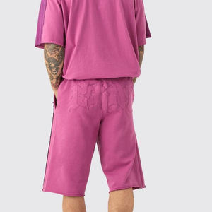 Ensemble de vêtements de plage d'été à séchage rapide pour hommes Nouveau t-shirt à appliques surdimensionné avec logo personnalisé et short à manches courtes Vêtements de plage minces - Product Image 2