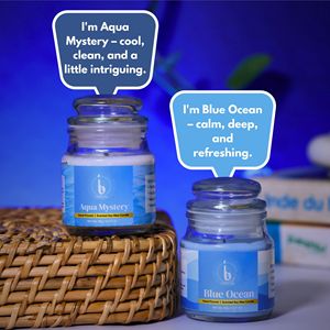 Duo de bougies Aqua & Ocean Burn Bright Breeze, bougies parfumées longue durée pour une ambiance relaxante au meilleur prix - Product Image 4