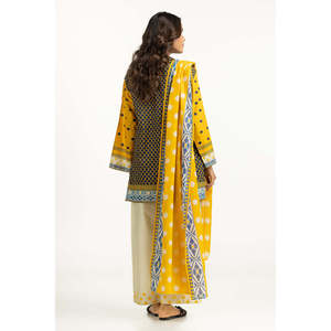 IUSTKSD-2069 Ensemble décontracté d'été 3 pièces en tissu imprimé avec pantalon brodé respirant pour un confort optimal - Product Image 1