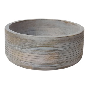 ชุดเชิงเทียนไม้มะม่วงสีขาวแกะสลักด้วยมือ2ชิ้น - Product Image 4