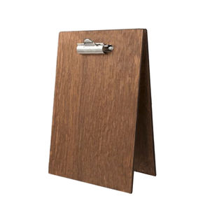 Signe de table porte-tente Table en bois tente presse-papiers en bois Double face panneau de Menu Brochure présentoir porte-prospectus - Product Image 1