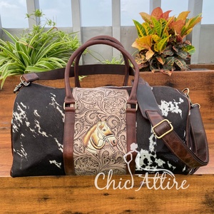 กระเป๋าหนังวัวแท้สำหรับผู้ชายและผู้หญิง, กระเป๋าหนังวัวใส่ของได้เยอะดีไซน์ทันสมัย - Product Image 1