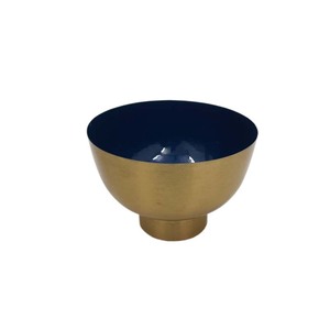 Design moderne Cuisine et table Bol rond en métal couleur or Imprimé noir et blanc Bol de service et bols décoratifs - Product Image 2