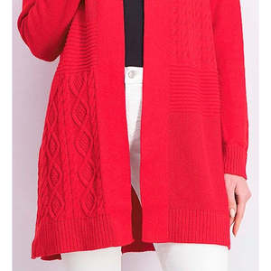 Cardigan Lungo in Lana da Donna Charter Club, Rosso, Taglia Piccola - Design Casual con Stampa, Ricami e Patchwork con Bottoni per Autunno Inverno - Product Image 3