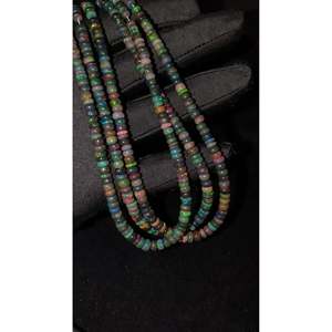 High Quality Smooth Rondelle Ethiopian <b>Opal</b> Beads Natural Loose Crystal Jewelry making wholesale bulk supply factory price - Product Image 6