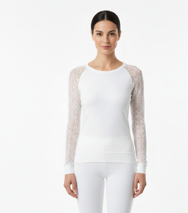 Traje Térmico para Hombre Winter Crest, Color Blanco, Manga Larga, Tejido Suave, Cálido y Transpirable, Estructurado para Comodidad en Clima Frío - Product Image 4