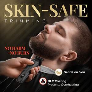 Tondeuse à Cheveux Professionnelle Noire avec Lames en Céramique et Acier Inoxydable, Électrique USB, Étanche, pour Barbes, Usage Domestique et Hôtelier - Product Image 6