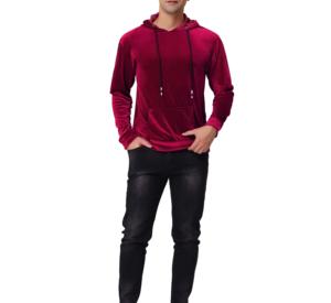 Sudadera con capucha de terciopelo de algodón 100% de peso pesado de nueva moda de fábrica OEM para hombres sudaderas con capucha de invierno con logotipo bordado personalizado - Product Image 4