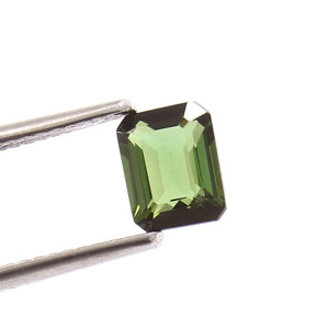 0.75 Ct AAA qualité tourmaline verte naturelle taille émeraude octogone pierre précieuse en vrac pour la fabrication de bijoux - Product Image 3