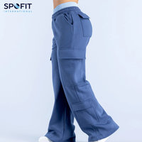 Meilleures ventes : Pantalon cargo plat d'hiver en molleton bouclette pour femme, personnalisable avec logo et couleurs, style streetwear, écologique, pour la gym et l'entraînement