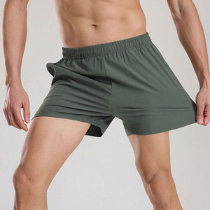 Pantalones Cortos Deportivos para Hombre, Tejido Elástico, Ligeros, para Entrenamiento Físico, Gimnasio, Ejercicio - Product Image 1