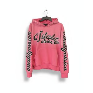 INDEX SPORTSWEAR Unisex <b>Black</b> <b>Zip</b>-Up <b>Hoodie</b> Rhinestone Letter Print Oversized Streetwear Autumn Wear - Product Image 6