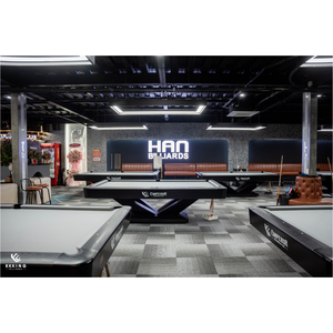 Table de billard Elite à lattes haut de gamme de 9 pieds avec lit de roche durable Table de billard VIP Entertainment finition bois ardoise 9 pieds - Product Image 1