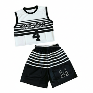 Maillot de basket-ball personnalisé de haute qualité sublimé pour jeunes, ensemble vert et noir pour hommes, en vente - Product Image 2