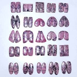 Par de Rodonitas Naturales Sueltas, Proveedor de Gemas de Cuarzo de la India, Precio al por Mayor, Alta Calidad para la Fabricación de Joyas - Product Image 3