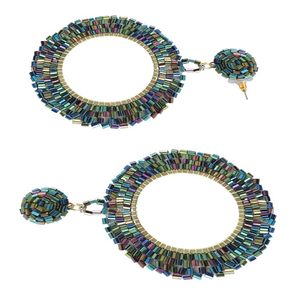 AALIYAN IMPEX-Pendientes hechos a mano con cuentas multicolor para mujeres y niñas, aretes bohemios con flecos, joyería para fiesta - Product Image 3