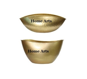 Bol à chocolat en aluminium de conception de fleur Bol de dates de collations de forme ronde de couleur noire et or au prix le plus bas - Product Image 5