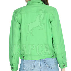 Capcan แจ็กเก็ตยีนส์ลำลองผู้หญิง, แจ็กเก็ตผ้าฝ้ายบุขนสัตว์ออกแบบได้ตามต้องการสำหรับฤดูหนาว - Product Image 3