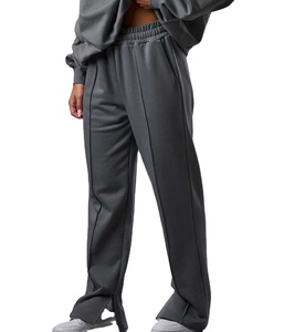 Joggers évasés taille haute pour femmes pantalons Streetwear personnalisés en molleton de coton 100% avec poche arrière pour dames 2026 - Product Image 1