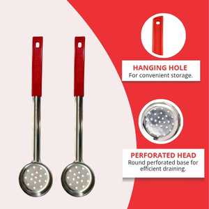 Venta a granel, cucharones de Control de porciones de acero inoxidable de 2oz, cucharas para servir, utensilios de medición perforados para Cocina, Restaurante - Product Image 2