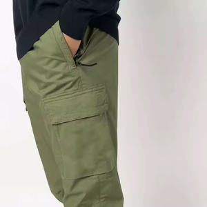 Pantalones Cargo Casuales para Hombre, Estilo Urbano, Cintura Alta con Cordón, Diseño Ligero, Color Sólido, Estilo Multibolsillos - Product Image 5