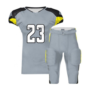 Uniforme de equipo de fútbol americano más vendido, conjuntos de manga corta personalizados, colores de sublimación negros, amarillos y blancos, venta al por mayor más vendida - Product Image 1