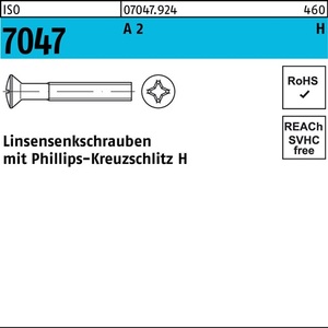 สกรูหัวจม ISO 7047 PH M6x30-H A2 แพ็ค 200 ชิ้น - Product Image 1