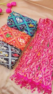 Colorful <b>Dupatta</b>, Bridal <b>Dupatta</b>, Bridesmaid Gift <b>Scarf</b>, Pink Stole, Gift Stole, Indian Wedding Gift, Cotton <b>Scarf</b>, Indian Giftf - Product Image 2